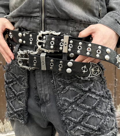SILVER BUCKLE BELT