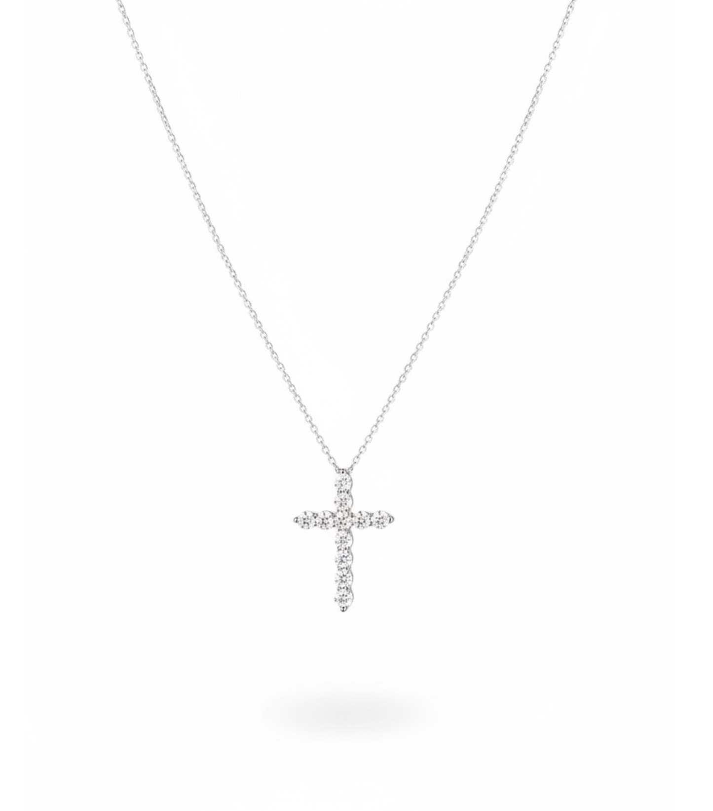 S925 Crystal Cross Necklace