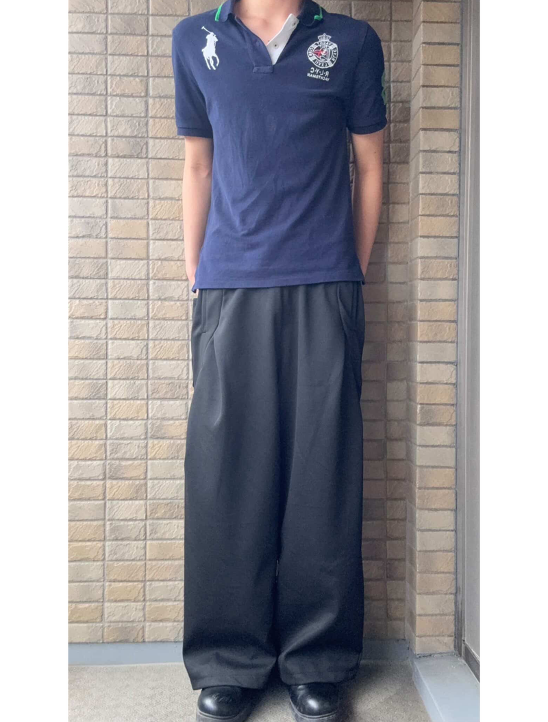 ワイドブラックスウェットパンツ 2011
