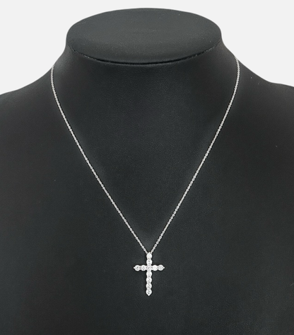 S925 Crystal Cross Necklace