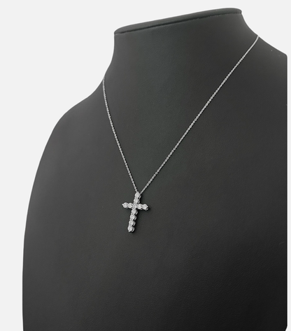 S925 Crystal Cross Necklace