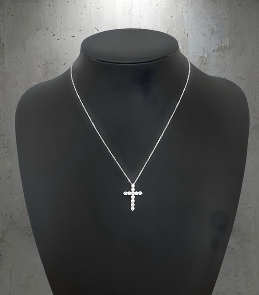 S925 Crystal Cross Necklace