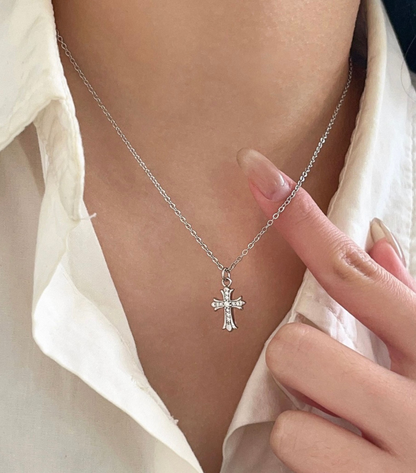 S925 Silver Cross Necklace