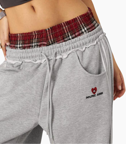 LAYERED SWEAT PANTS