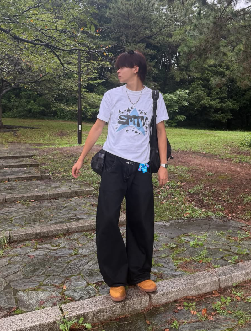 アメリカンスターレタリングTシャツ YU1412