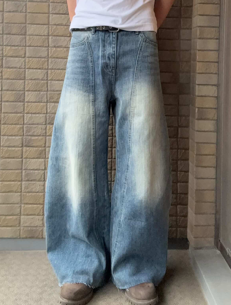 ラインバルーンデニムパンツ KE2001