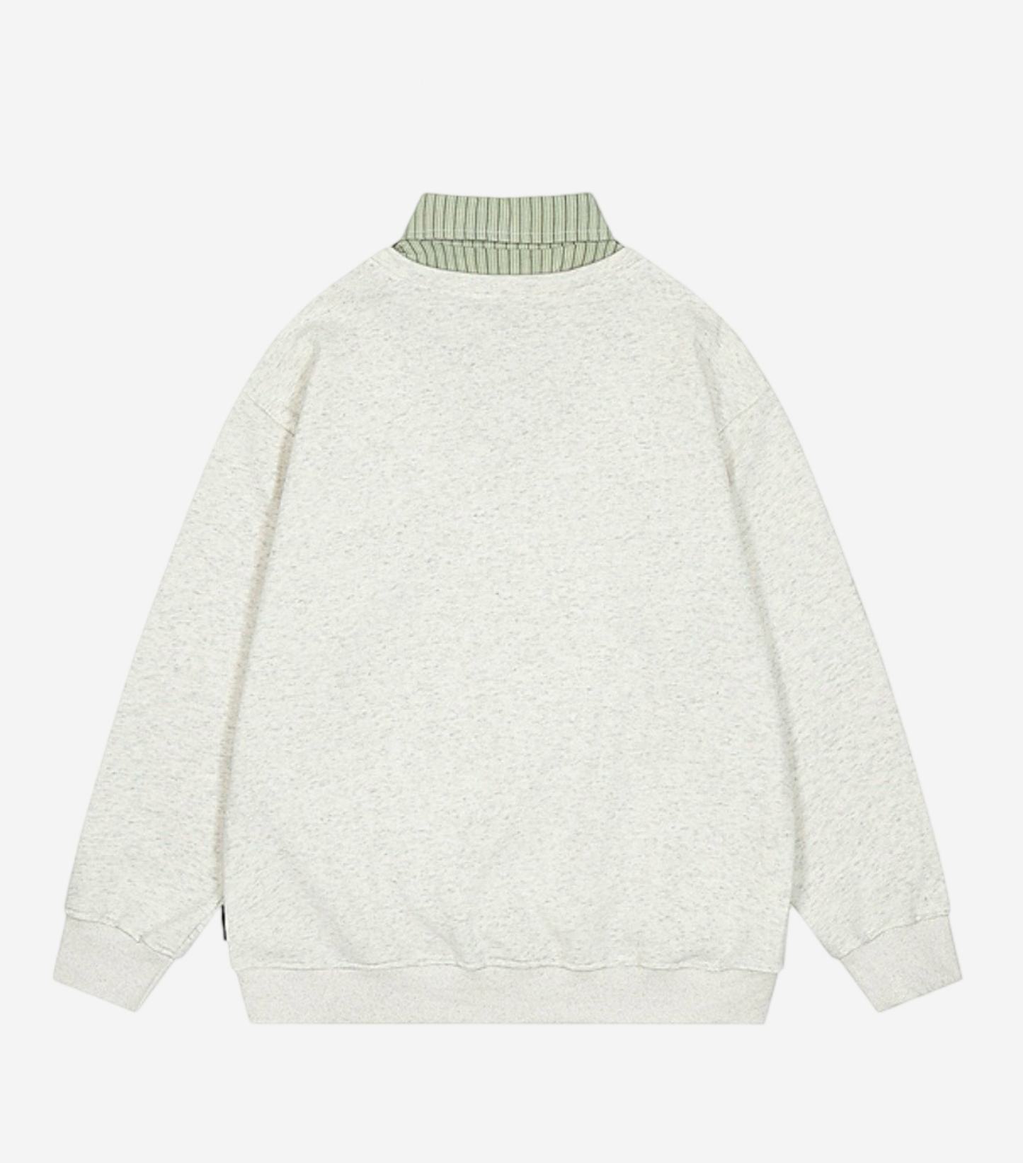 LAYERED-COLLAR POLO SWEAT