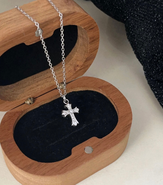 S925 Silver Cross Necklace