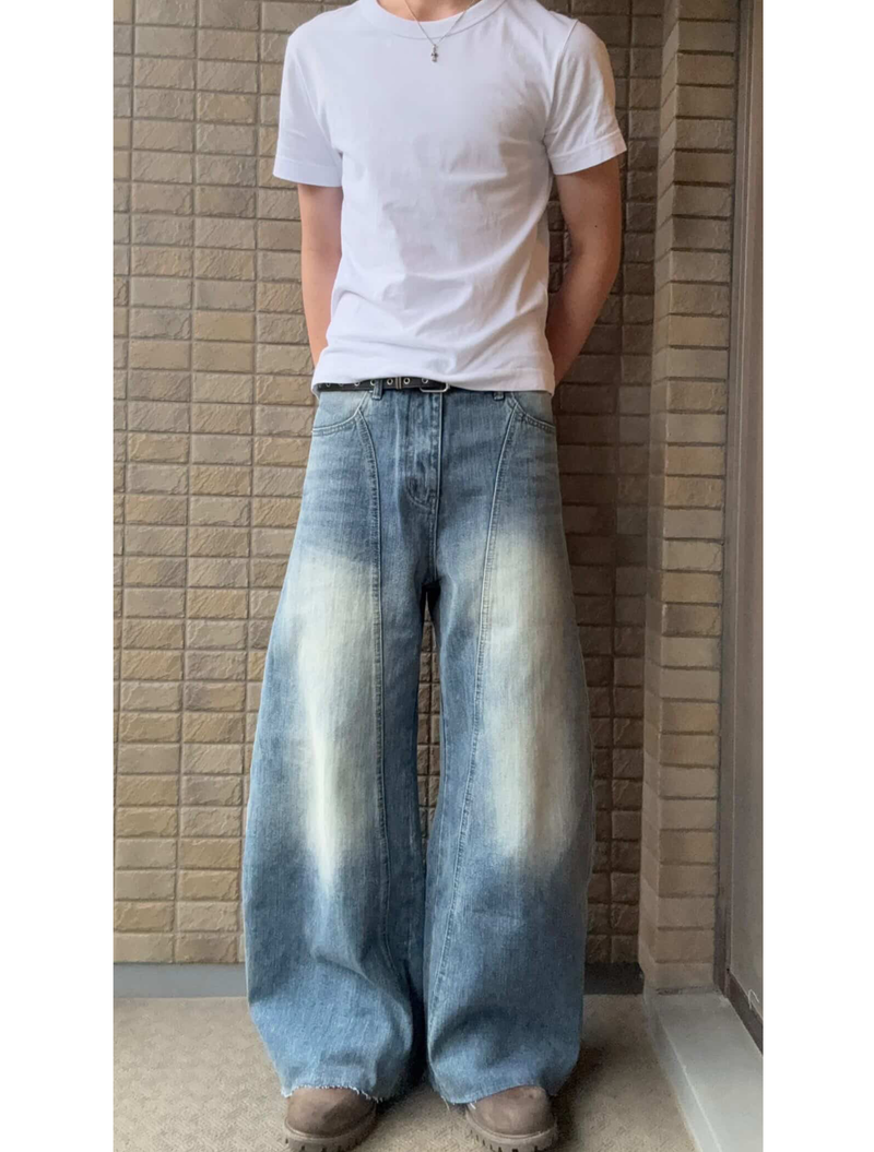 ラインバルーンデニムパンツ KE2001
