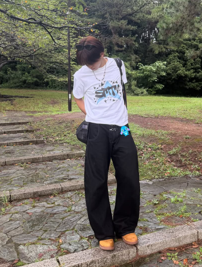 アメリカンスターレタリングTシャツ YU1412