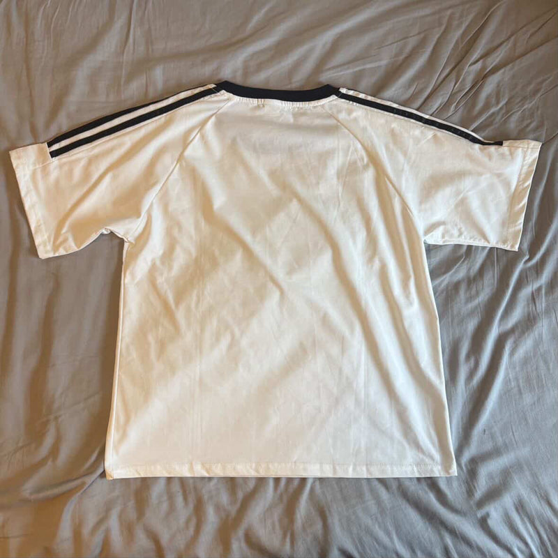 ホワイトパッチワークストリートTシャツ KE1203