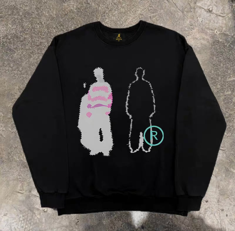 シルエットグラフィックルーズスウェット RY1299