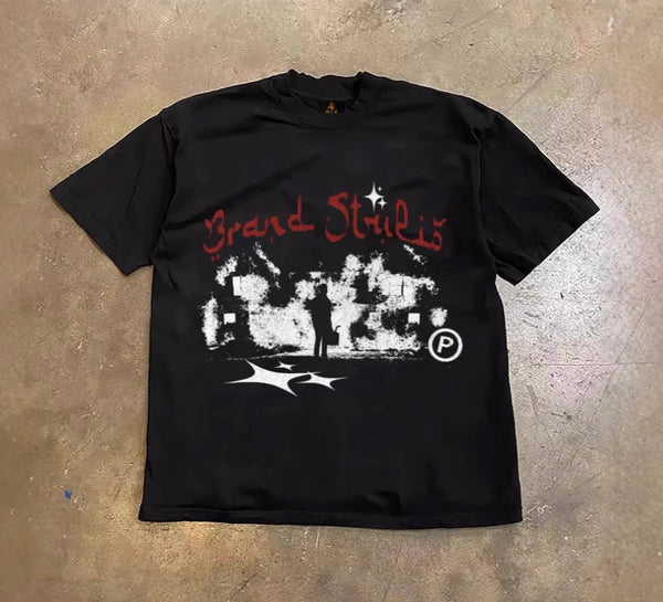 グランジスクリプトフォトTシャツ ZA1013