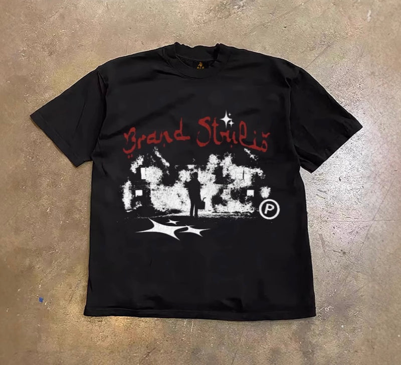 グランジスクリプトフォトTシャツ ZA1013