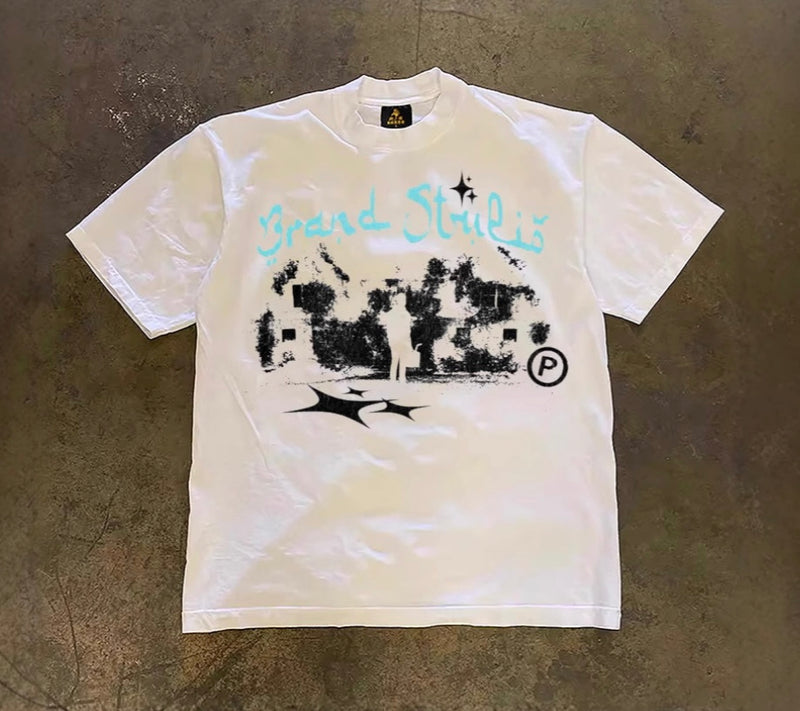 グランジスクリプトフォトTシャツ ZA1013