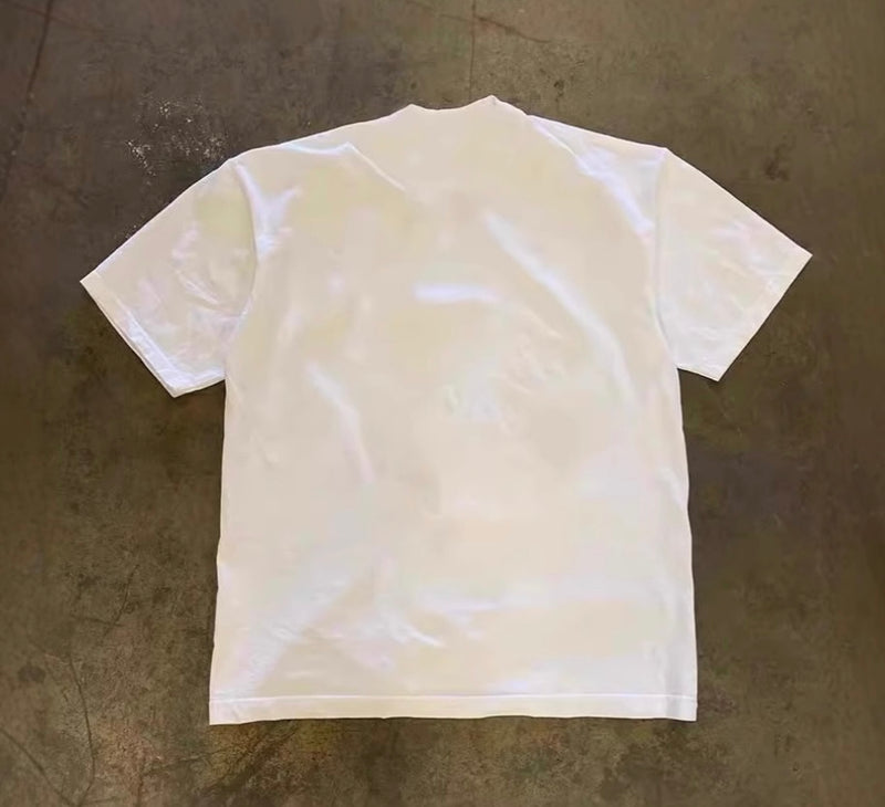 レトロブルーガールフォトTシャツ ZA1035
