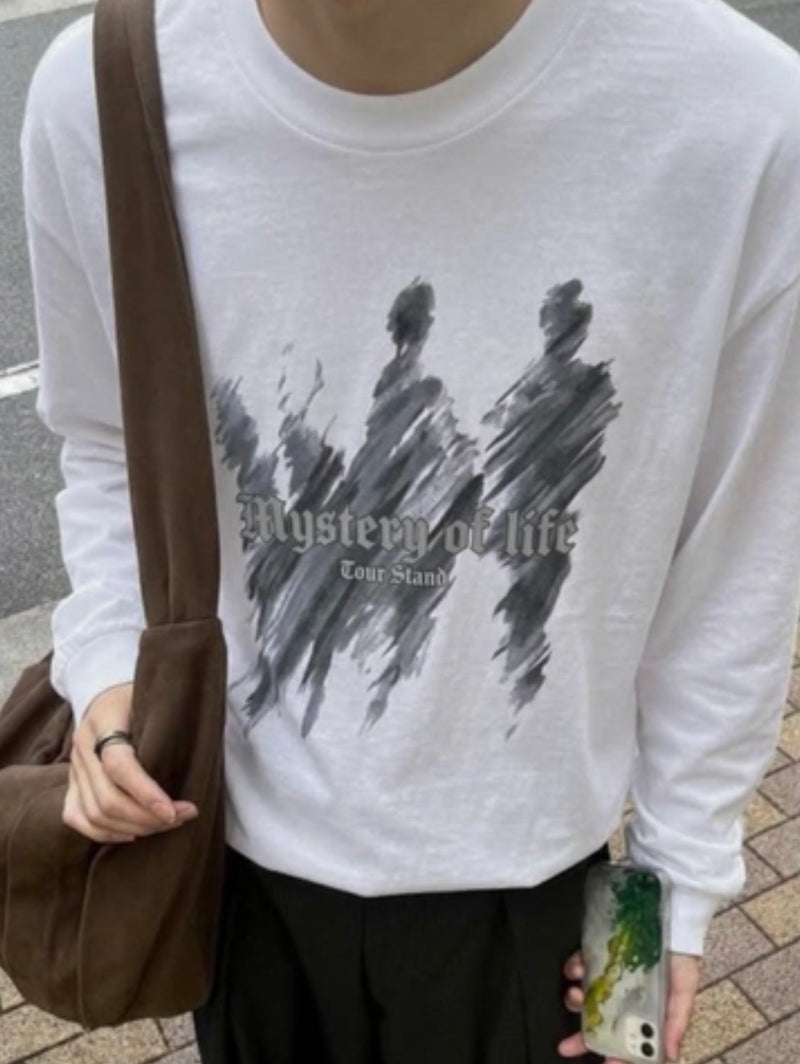 シャドウスプラッシュグラフィックロングスリーブTシャツ ZA1952