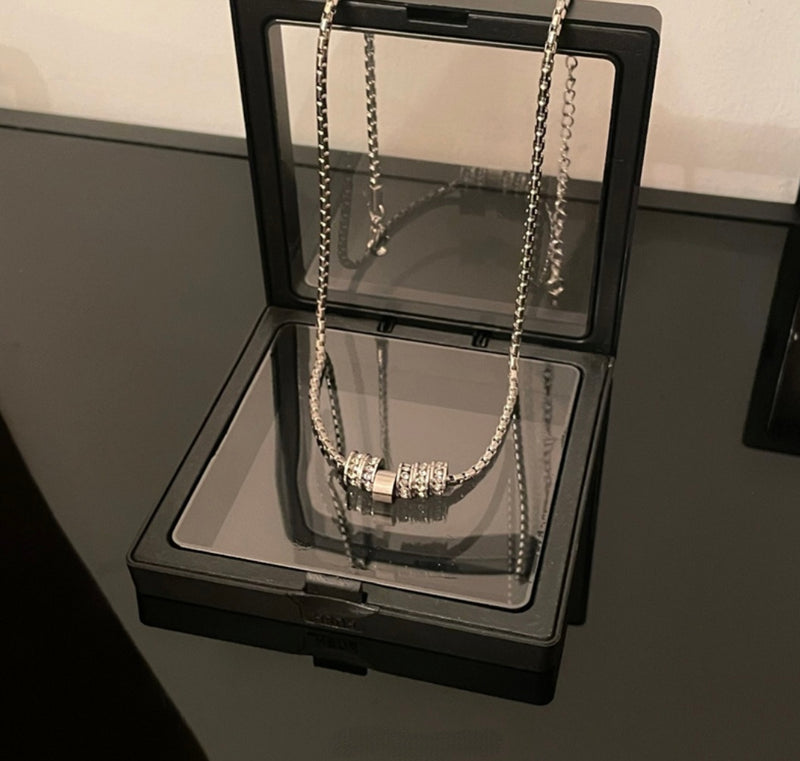 トリプルリングミニマルチェーンネックレス ZA2002