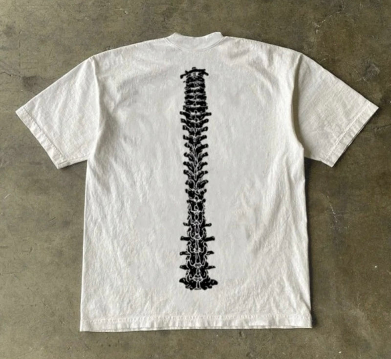ヴィンテージグラフィックボーンTシャツ ZA1038