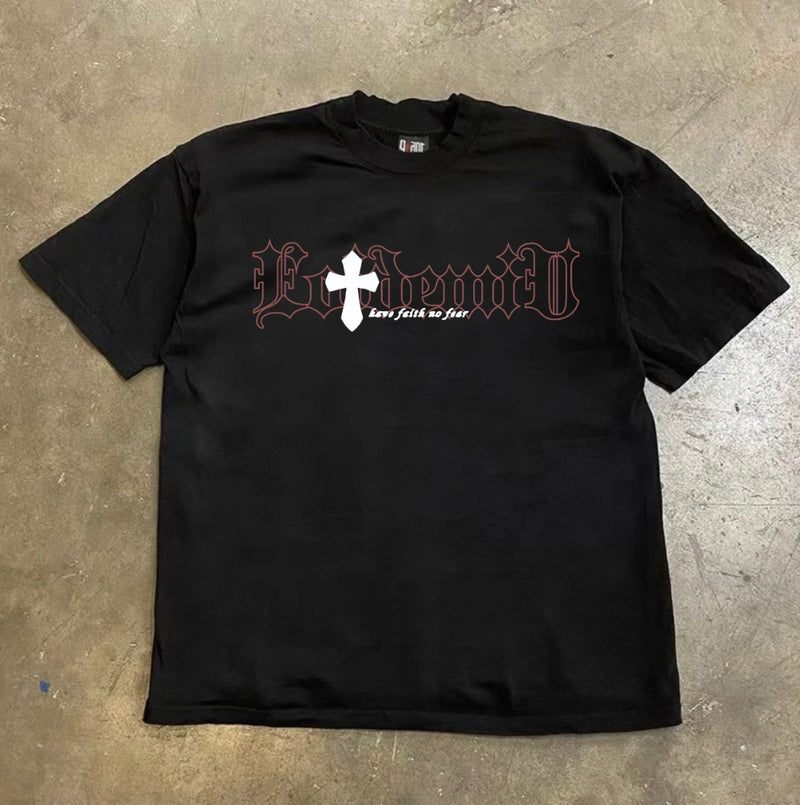 ゴシッククロスグラフィックTシャツ ZA1039