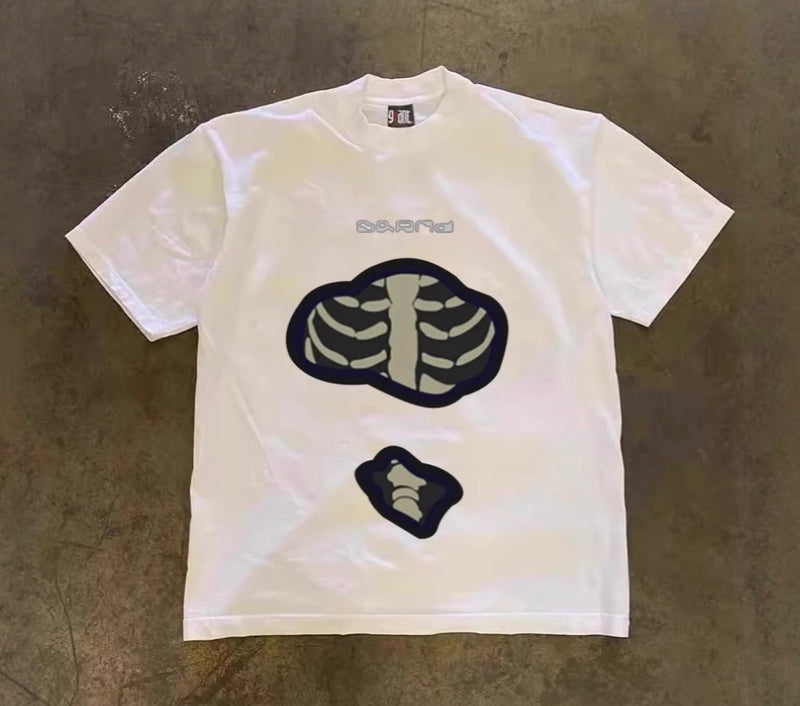 レトロボーンパッチTシャツ ZA1041