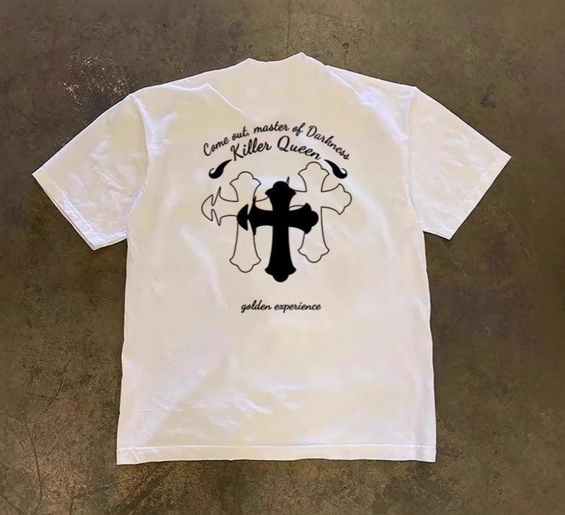 ゴシッククロスグラフィックTシャツ ZA1043