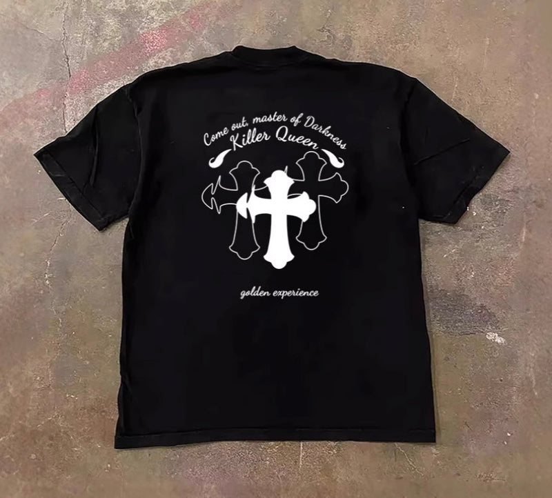 ゴシッククロスグラフィックTシャツ ZA1043