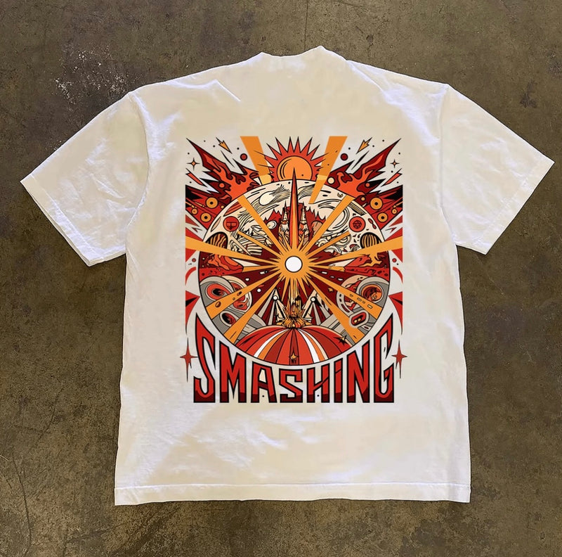 レトロロックファイヤーロゴTシャツ ZA1066