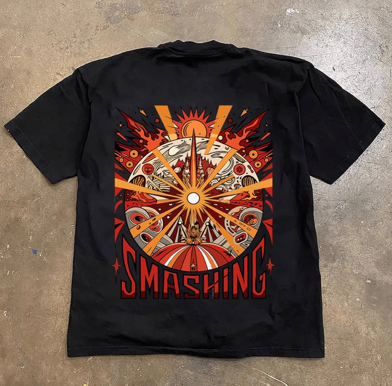 レトロロックファイヤーロゴTシャツ ZA1066
