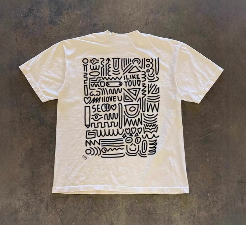 ポップアートグラフィックTシャツ ZA1069