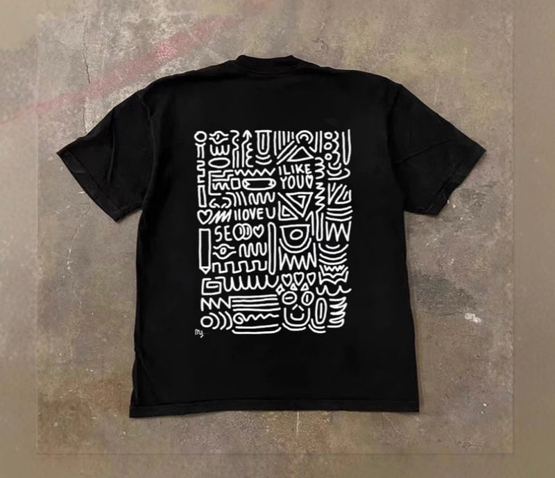 ポップアートグラフィックTシャツ ZA1069
