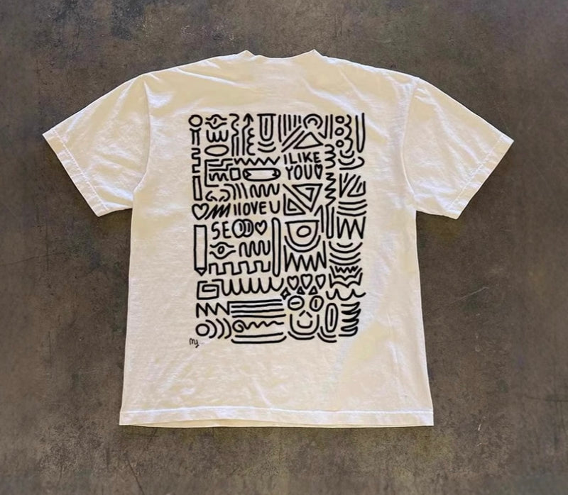 ポップアートグラフィックTシャツ RY1069
