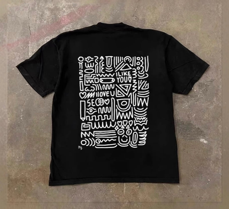 ポップアートグラフィックTシャツ RY1069