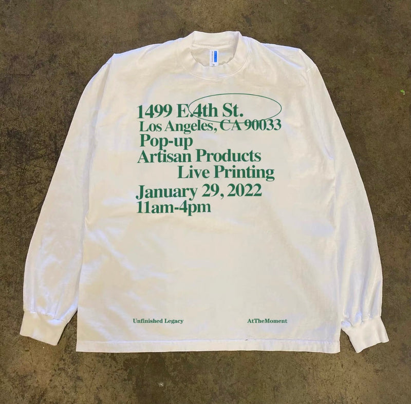 ロスアドレスタイポグラフィロングスリーブTシャツ RY1849
