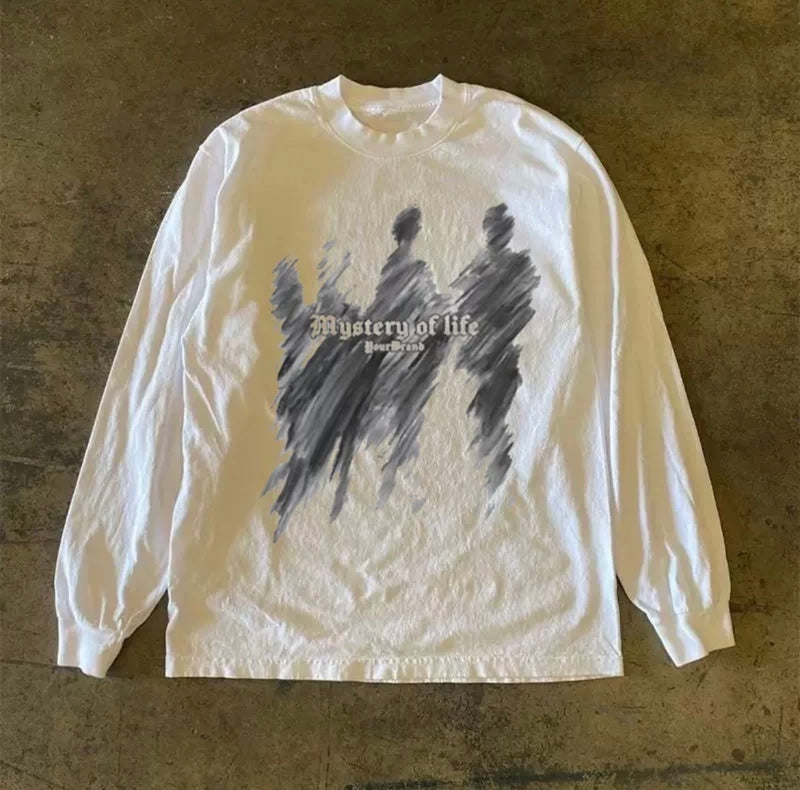 シャドウスプラッシュグラフィックロングスリーブTシャツ ZA1952