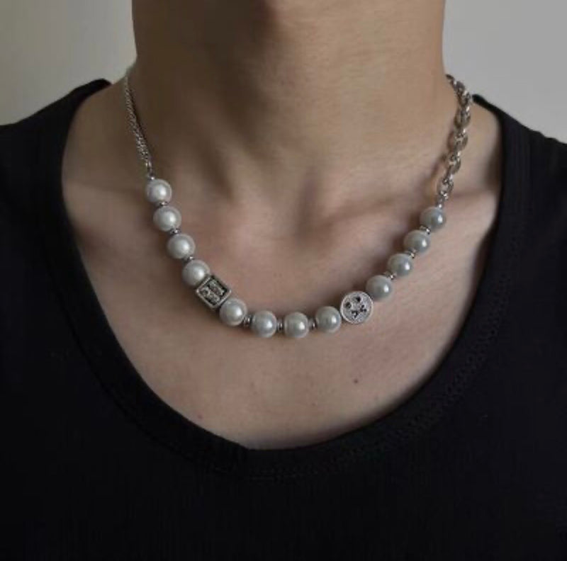パールモチーフチェーンネックレス RY6382
