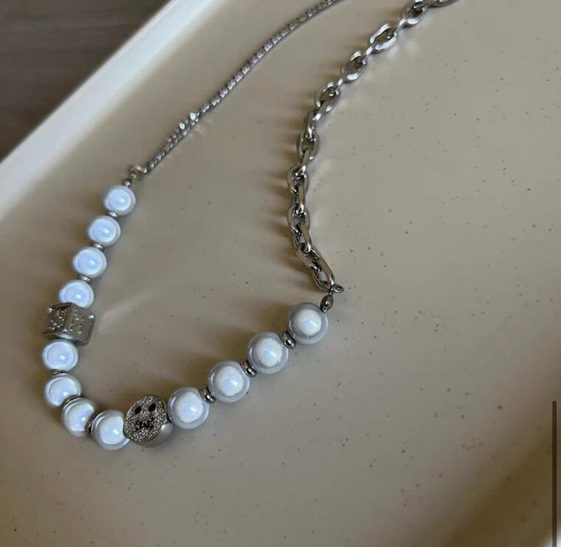 パールモチーフチェーンネックレス RY6382