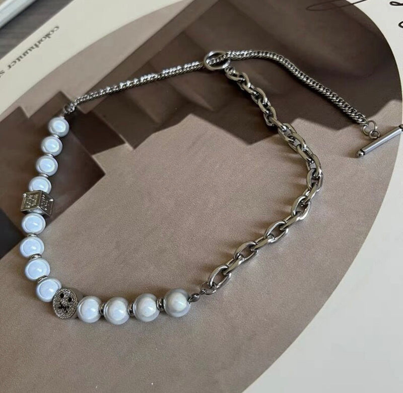 パールモチーフチェーンネックレス RY6382