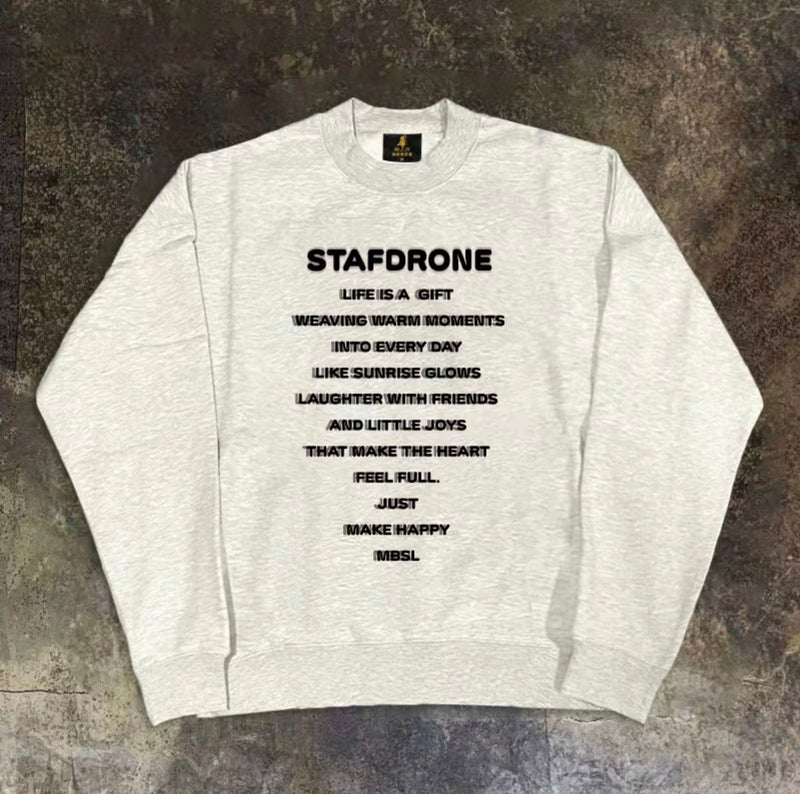 モーションロゴバックグラフィック流線スウェット RY5011