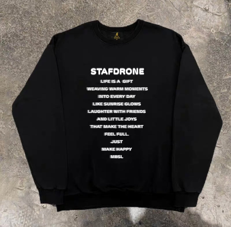 モーションロゴバックグラフィック流線スウェット RY5011