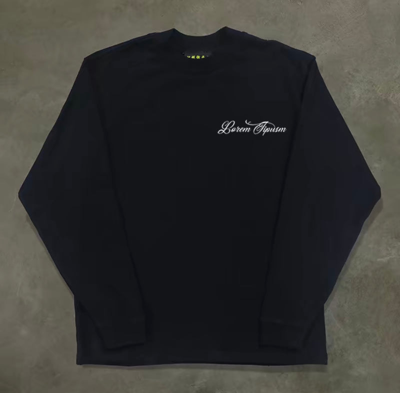 ワンポイントスクリプト刺繍風ロゴロンT ZA1831