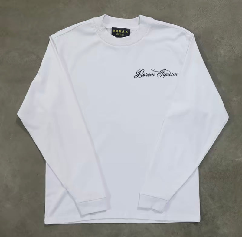 ワンポイントスクリプト刺繍風ロゴロンT ZA1831