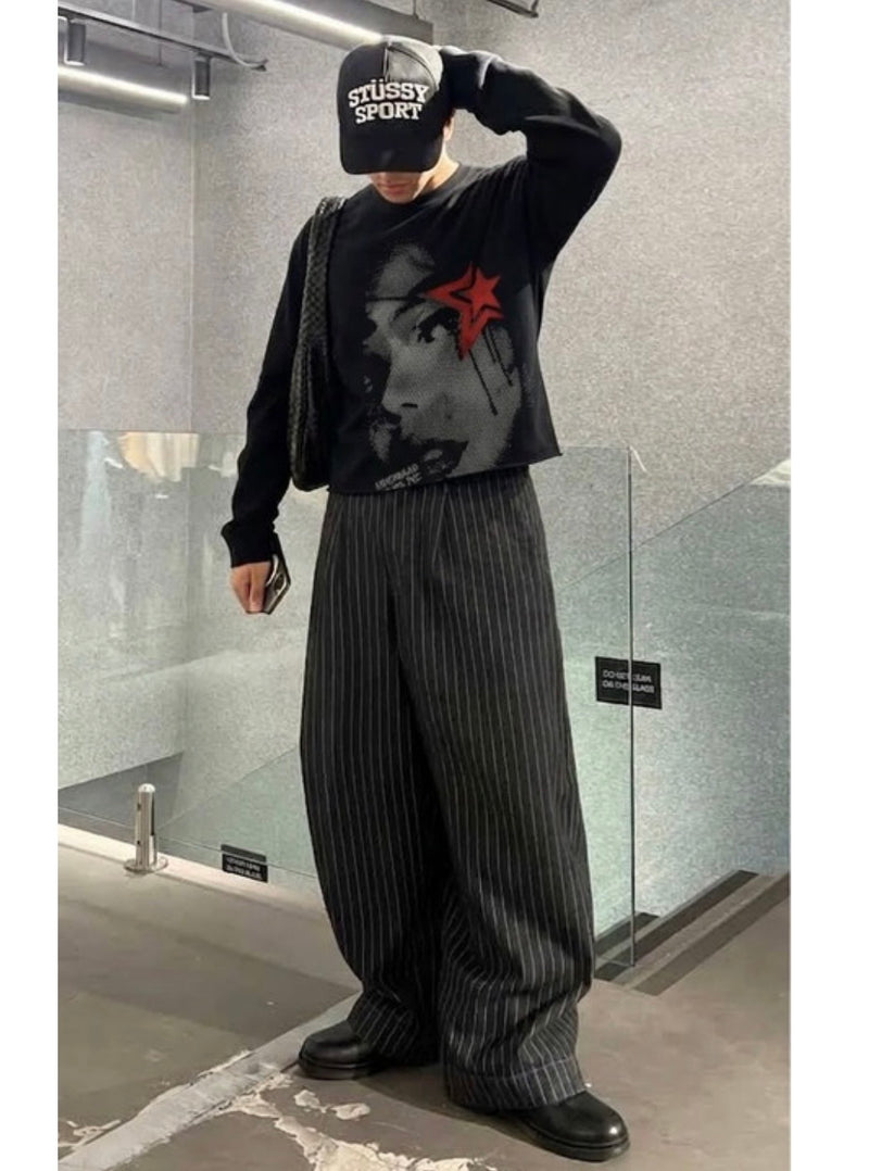 レッドスターグラフィックグラデーションロンT ZA1813