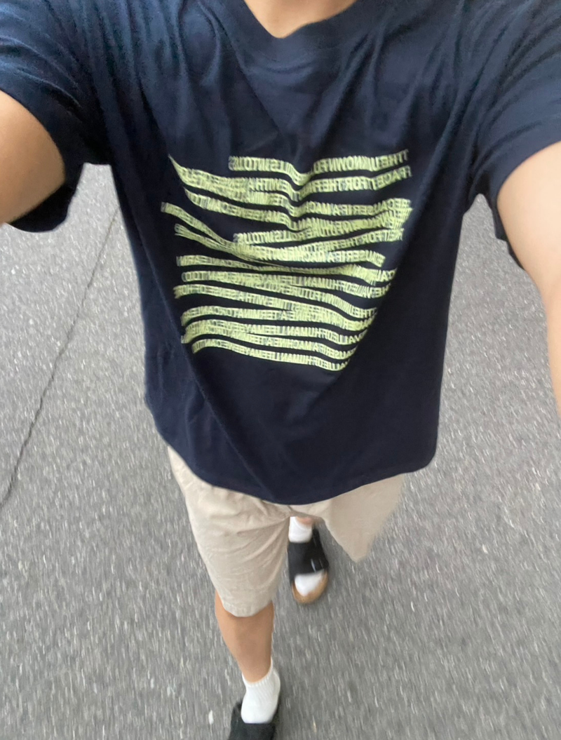 ウェーブレタードグラフィックTシャツ BU1129