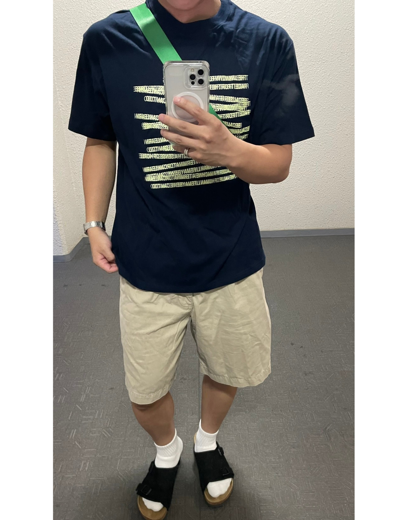 ウェーブレタードグラフィックTシャツ BU1129