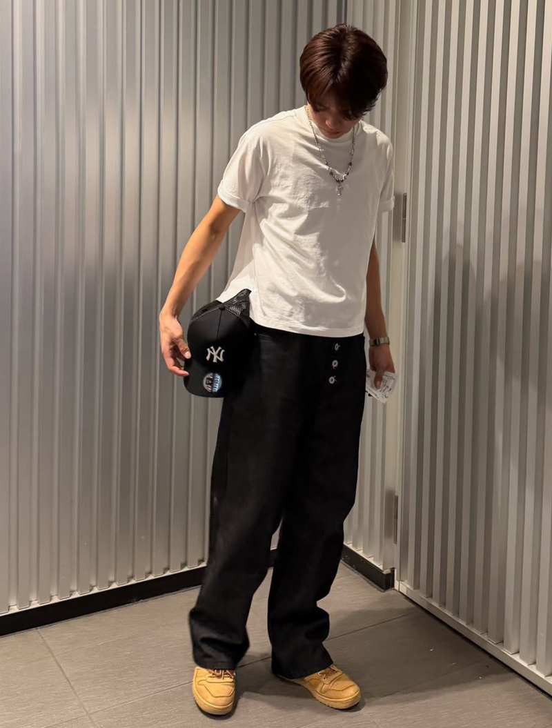 ボタンフライワイドバギーデニム YU2031