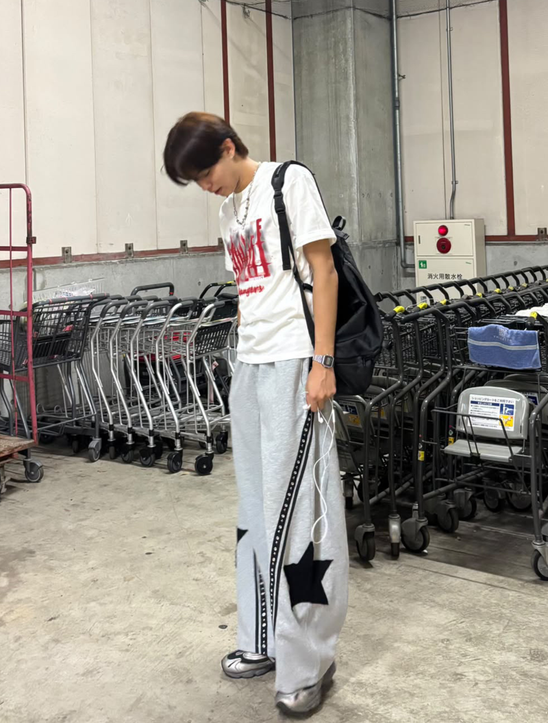 スターパッチラインスウェットパンツ YU2012